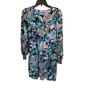 Lilly Pulitzer Multicolor Floral Straight Dress w/Long Sleeves   S